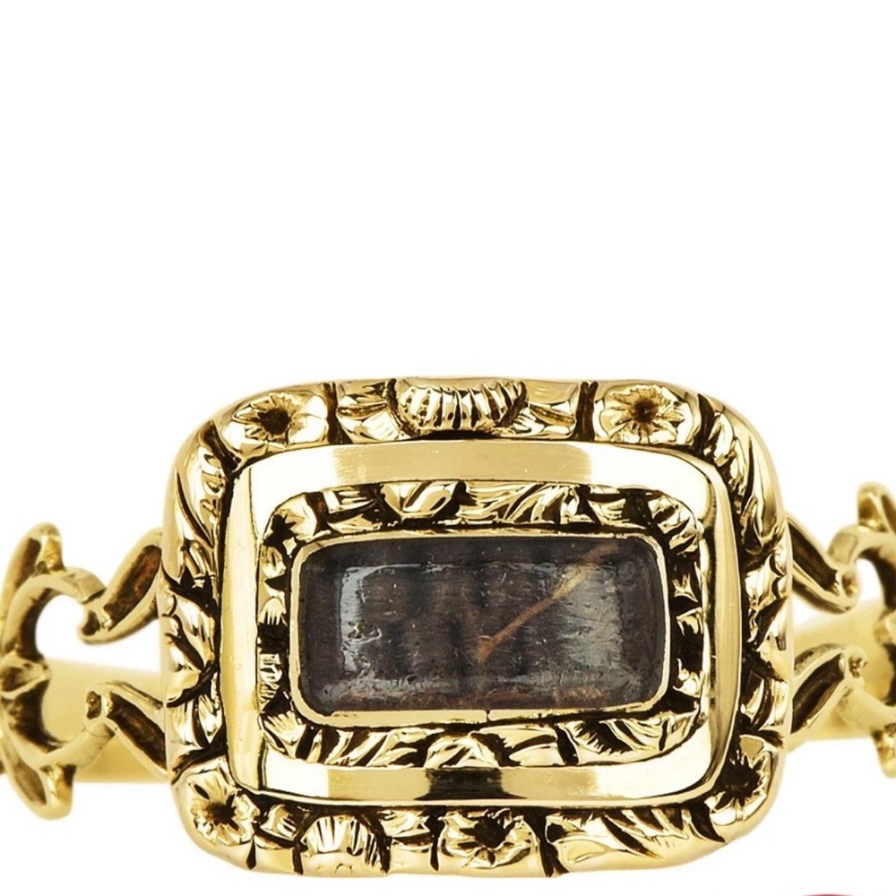 Antique 14k mourning ring size 7.25